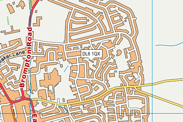 DL6 1QX map - OS VectorMap District (Ordnance Survey)