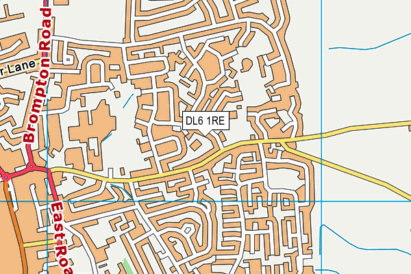 DL6 1RE map - OS VectorMap District (Ordnance Survey)