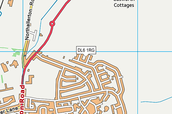 DL6 1RG map - OS VectorMap District (Ordnance Survey)