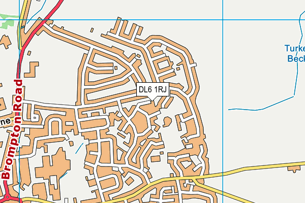 DL6 1RJ map - OS VectorMap District (Ordnance Survey)