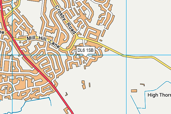 DL6 1SB map - OS VectorMap District (Ordnance Survey)