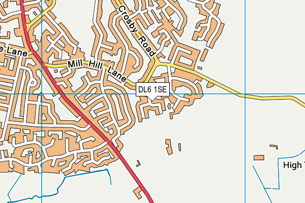 DL6 1SE map - OS VectorMap District (Ordnance Survey)