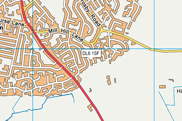 DL6 1SF map - OS VectorMap District (Ordnance Survey)