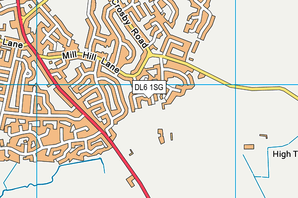 DL6 1SG map - OS VectorMap District (Ordnance Survey)