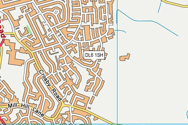 DL6 1SH map - OS VectorMap District (Ordnance Survey)