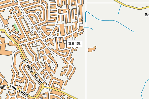 DL6 1SL map - OS VectorMap District (Ordnance Survey)