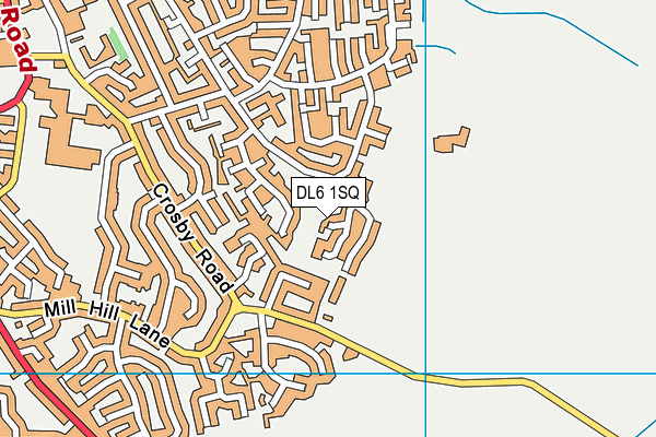 DL6 1SQ map - OS VectorMap District (Ordnance Survey)