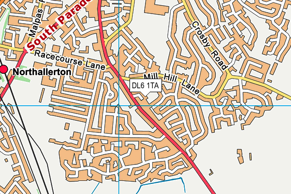 DL6 1TA map - OS VectorMap District (Ordnance Survey)