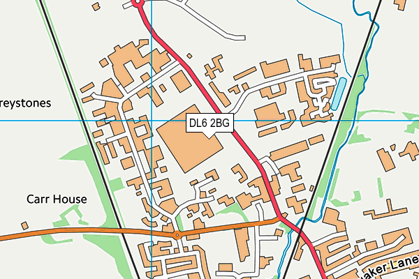 DL6 2BG map - OS VectorMap District (Ordnance Survey)