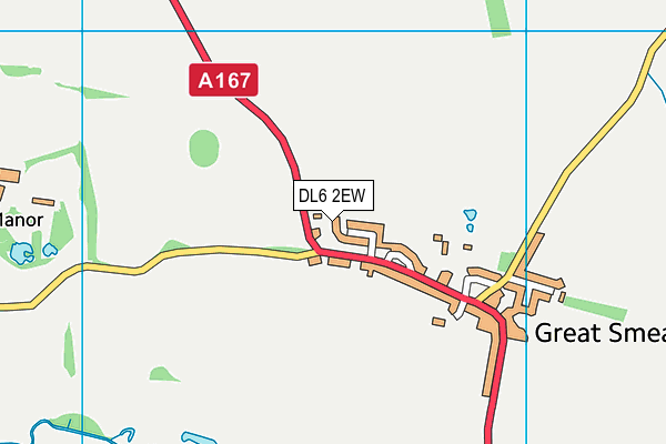 DL6 2EW map - OS VectorMap District (Ordnance Survey)