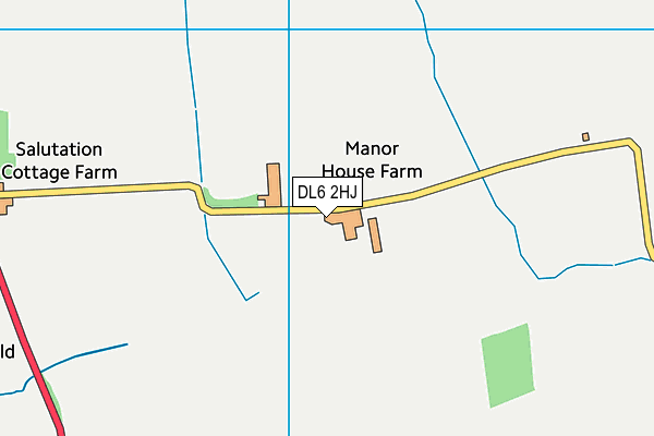 DL6 2HJ map - OS VectorMap District (Ordnance Survey)
