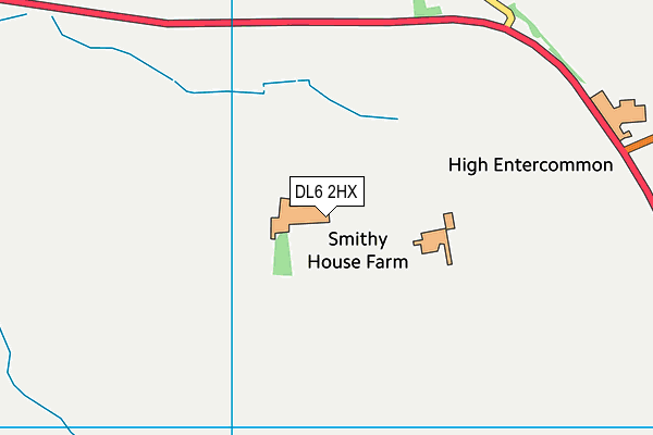 DL6 2HX map - OS VectorMap District (Ordnance Survey)