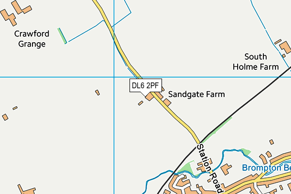 DL6 2PF map - OS VectorMap District (Ordnance Survey)
