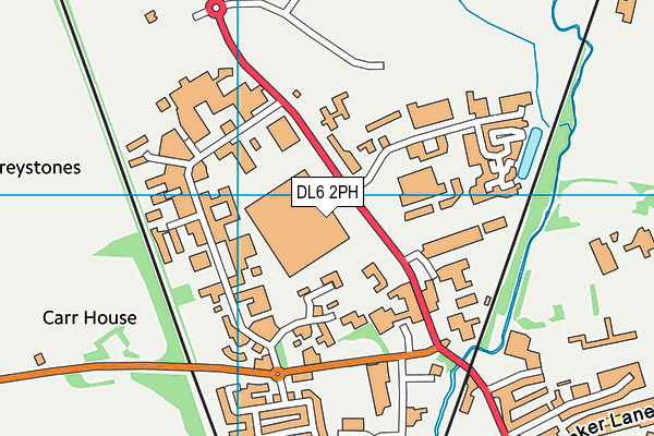 DL6 2PH map - OS VectorMap District (Ordnance Survey)