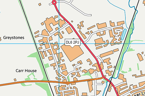 DL6 2PJ map - OS VectorMap District (Ordnance Survey)