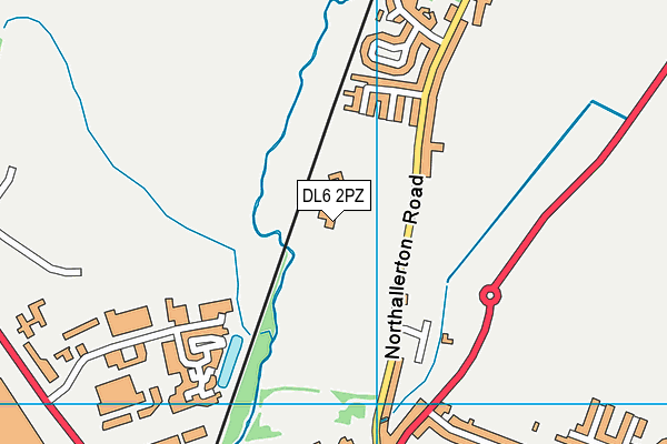 Northallerton Rufc map (DL6 2PZ) - OS VectorMap District (Ordnance Survey)