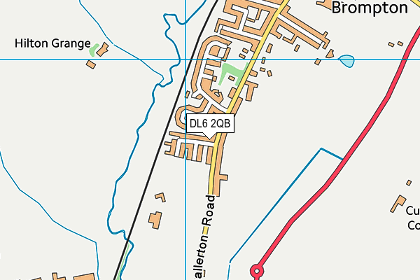 DL6 2QB map - OS VectorMap District (Ordnance Survey)