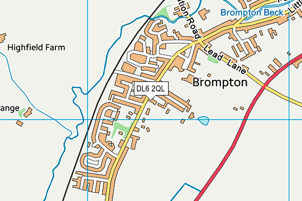 DL6 2QL map - OS VectorMap District (Ordnance Survey)