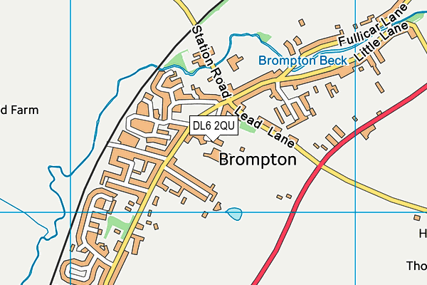 DL6 2QU map - OS VectorMap District (Ordnance Survey)