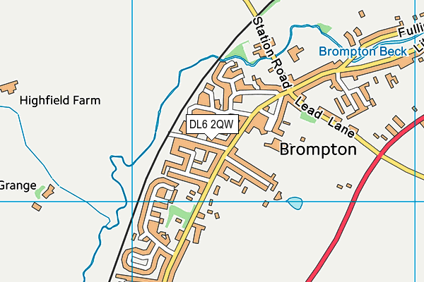 DL6 2QW map - OS VectorMap District (Ordnance Survey)