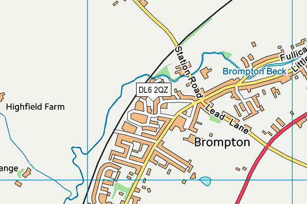 DL6 2QZ map - OS VectorMap District (Ordnance Survey)