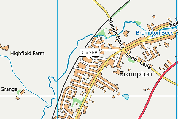 DL6 2RA map - OS VectorMap District (Ordnance Survey)