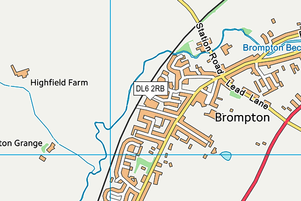 DL6 2RB map - OS VectorMap District (Ordnance Survey)