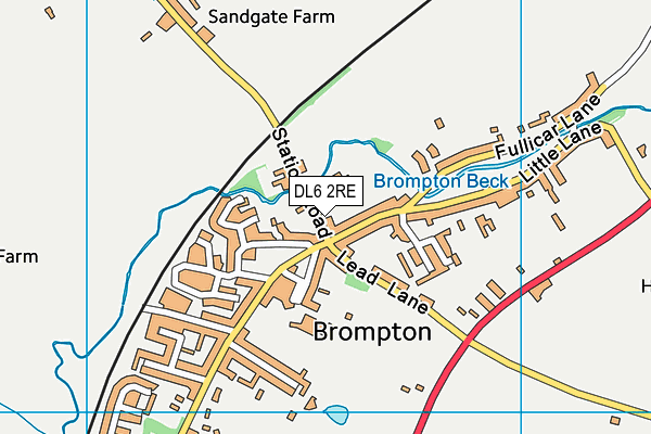 DL6 2RE map - OS VectorMap District (Ordnance Survey)