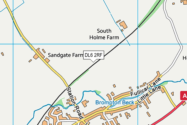 DL6 2RF map - OS VectorMap District (Ordnance Survey)