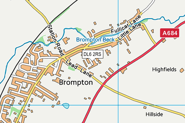 DL6 2RS map - OS VectorMap District (Ordnance Survey)