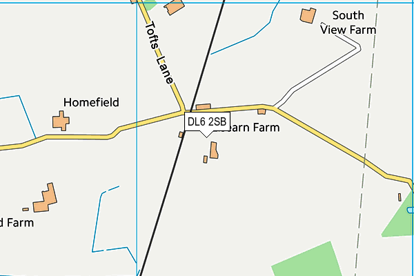 DL6 2SB map - OS VectorMap District (Ordnance Survey)
