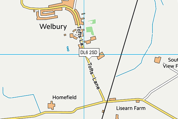 DL6 2SD map - OS VectorMap District (Ordnance Survey)