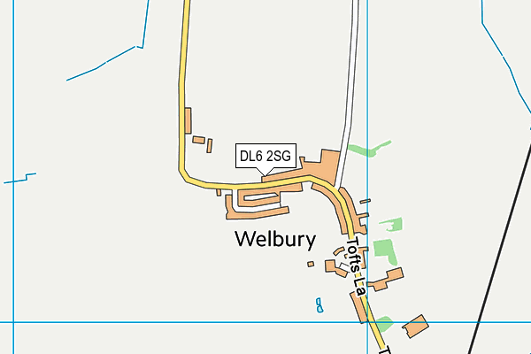 DL6 2SG map - OS VectorMap District (Ordnance Survey)