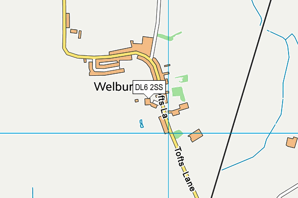 DL6 2SS map - OS VectorMap District (Ordnance Survey)
