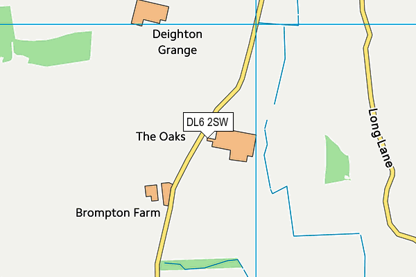 DL6 2SW map - OS VectorMap District (Ordnance Survey)