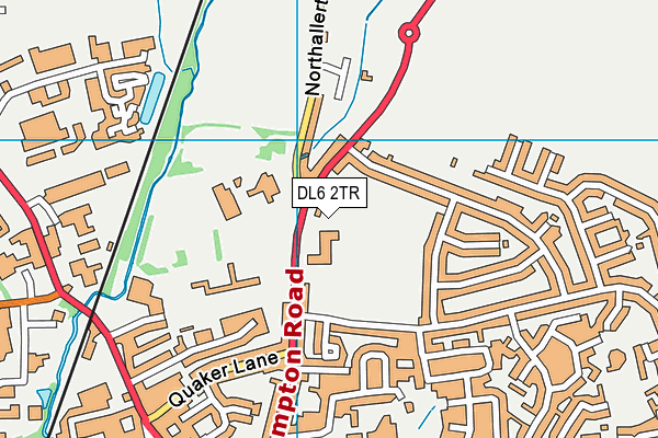 DL6 2TR map - OS VectorMap District (Ordnance Survey)