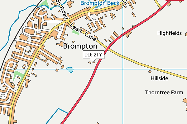 DL6 2TY map - OS VectorMap District (Ordnance Survey)