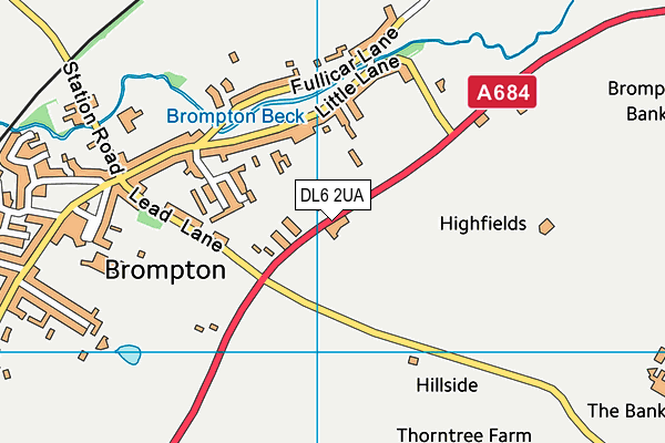 DL6 2UA map - OS VectorMap District (Ordnance Survey)