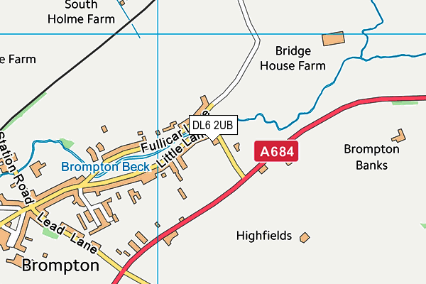 DL6 2UB map - OS VectorMap District (Ordnance Survey)