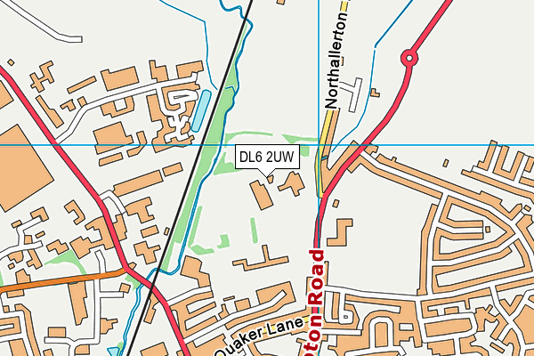 DL6 2UW map - OS VectorMap District (Ordnance Survey)