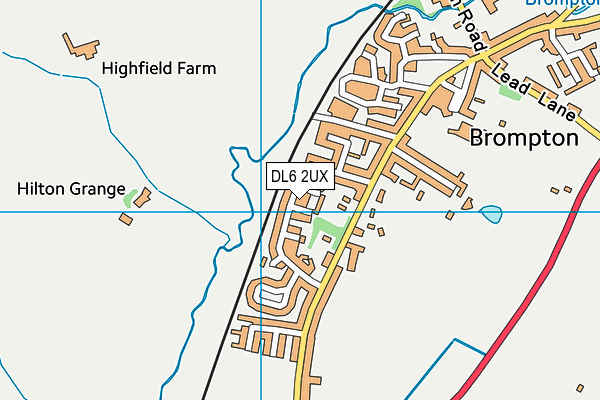 DL6 2UX map - OS VectorMap District (Ordnance Survey)