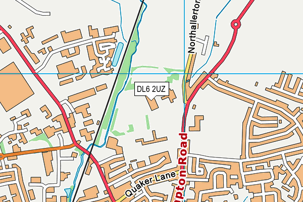 DL6 2UZ map - OS VectorMap District (Ordnance Survey)