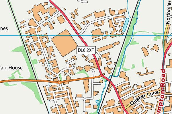 DL6 2XF map - OS VectorMap District (Ordnance Survey)