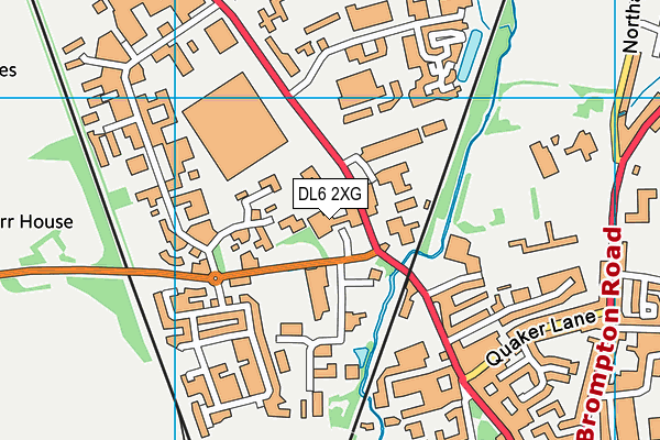 DL6 2XG map - OS VectorMap District (Ordnance Survey)