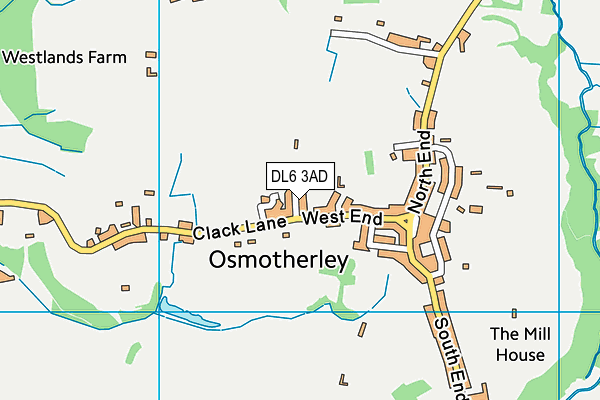 DL6 3AD map - OS VectorMap District (Ordnance Survey)