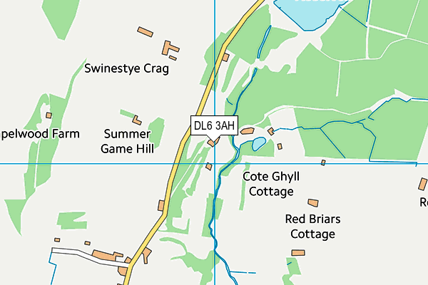 DL6 3AH map - OS VectorMap District (Ordnance Survey)