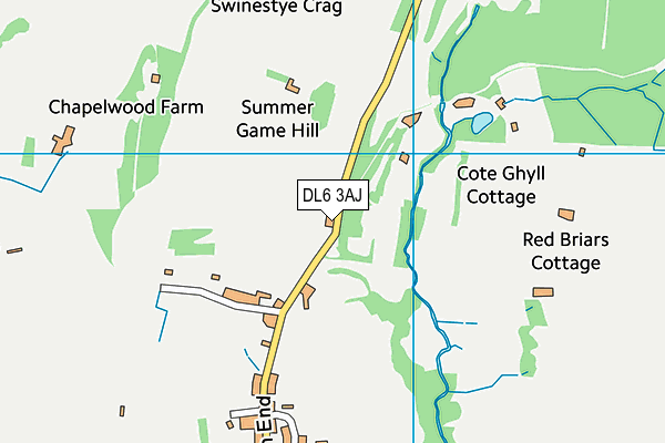 DL6 3AJ map - OS VectorMap District (Ordnance Survey)