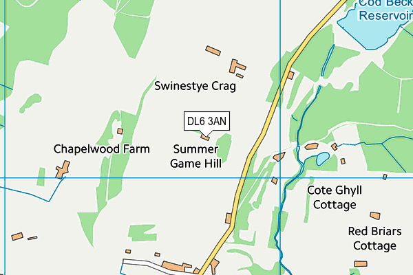 DL6 3AN map - OS VectorMap District (Ordnance Survey)