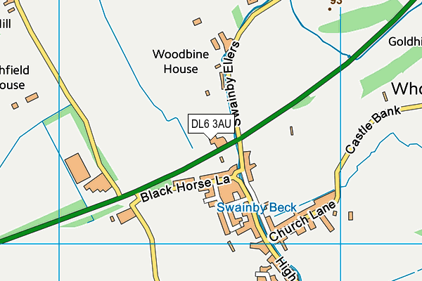 DL6 3AU map - OS VectorMap District (Ordnance Survey)