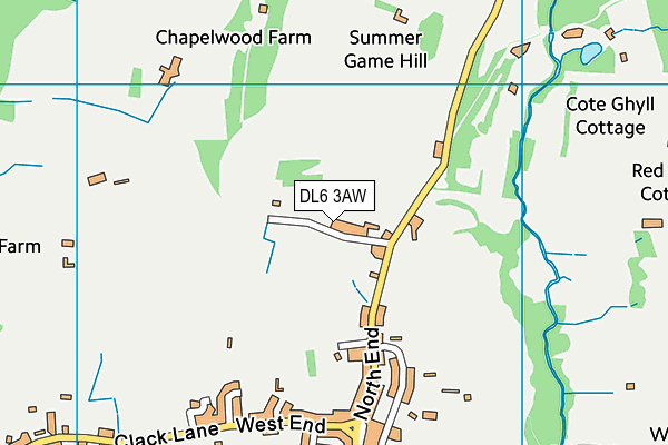 DL6 3AW map - OS VectorMap District (Ordnance Survey)